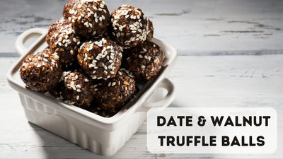 Date & walnut truffle balls