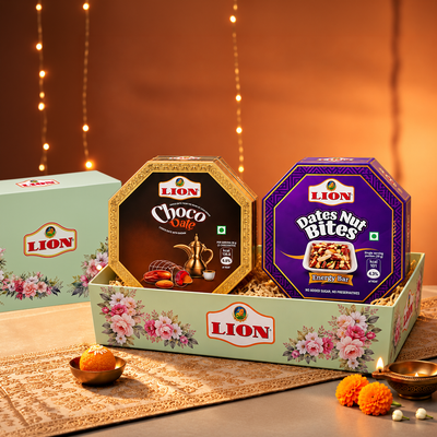 Diwali Classic Gift - Lion Dates Chocolate Bundle