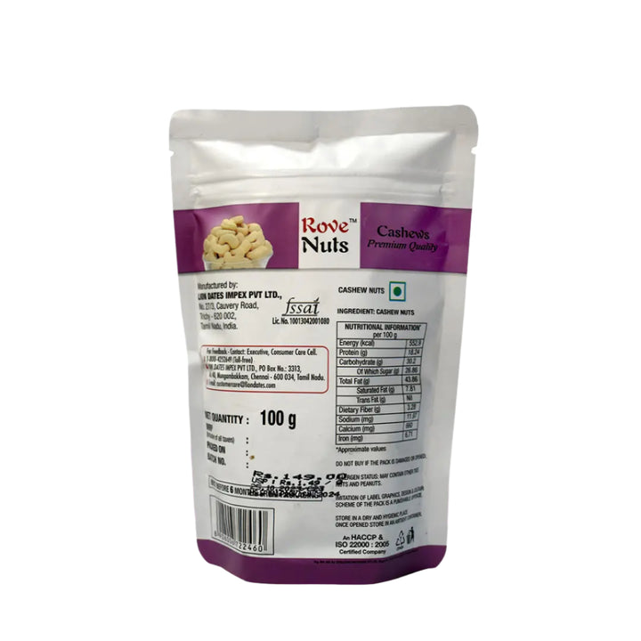 Rove Nuts Cashews - Lion Dates