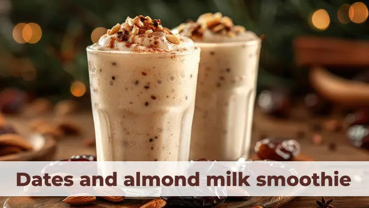 Dates and almond milk smoothie