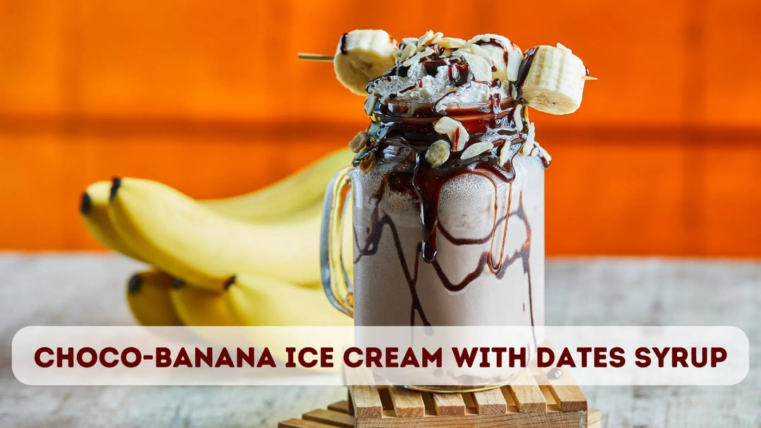 Choco-Banana Ice Cream with Dates Syrup