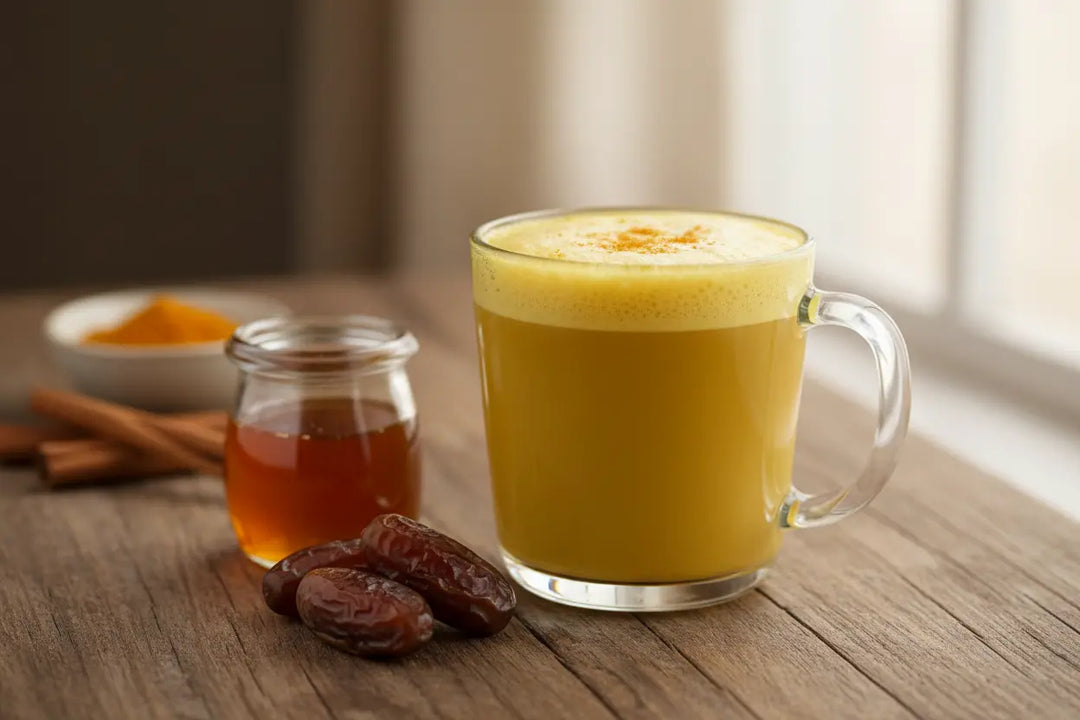Dates Turmeric Latte – Anti-Inflammatory Golden Milk with Dates Syrup