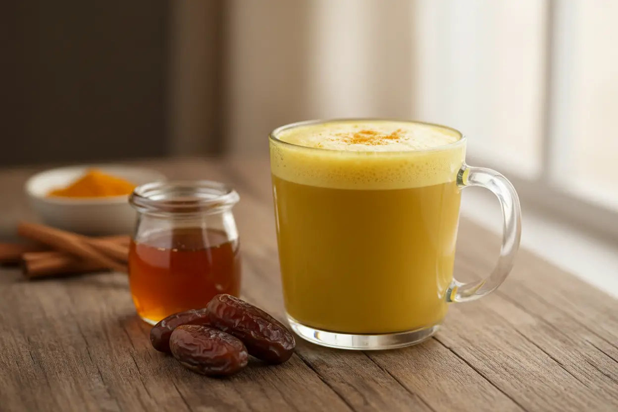 Dates Turmeric Latte – Anti-Inflammatory Golden Milk with Dates Syrup