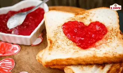 French toast roll ups with lion mixed fruit jam