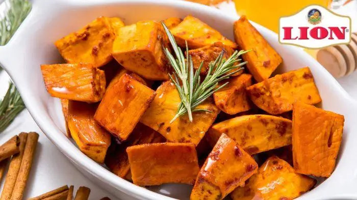 Honey Roasted Sweet Potatoes Recipe with Lion Honey