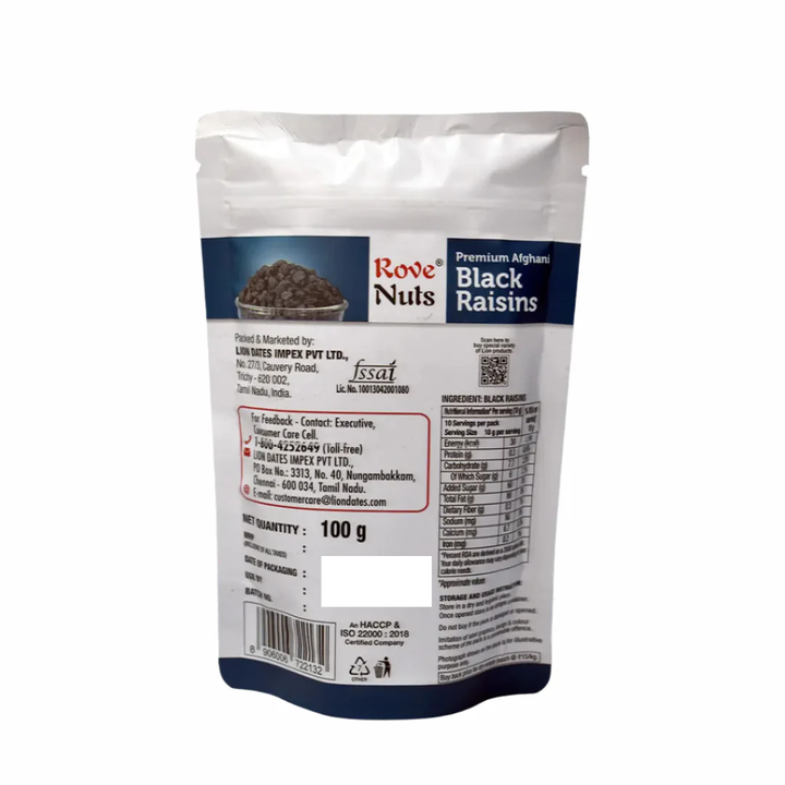 Rove Nuts Black Raisins