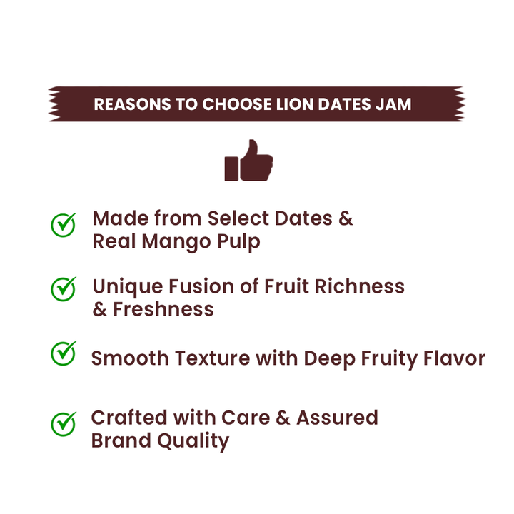 Lion Dates Jam with Mango Pulp