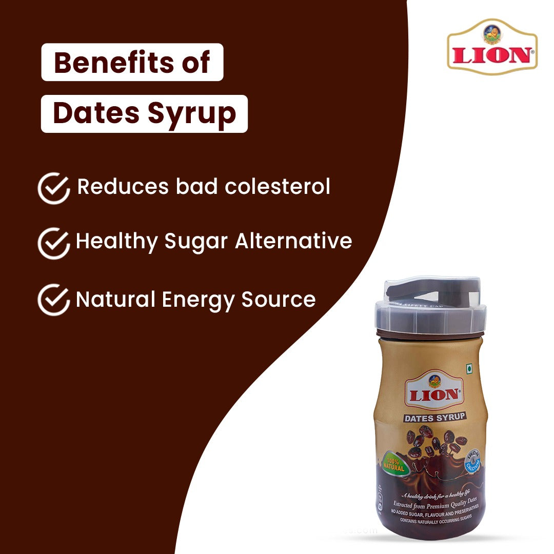 Lion Dates Syrup | No Added Sugar | Healthy Syrup for Milk, & kids