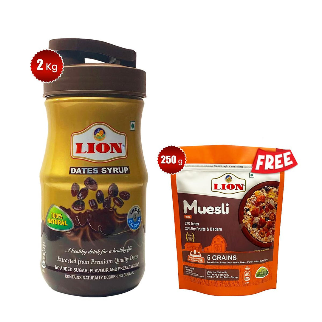 Lion Dates Syrup | No Added Sugar & Preservatives | Organic & Healthy Syrup for Milk, Kids & Babies