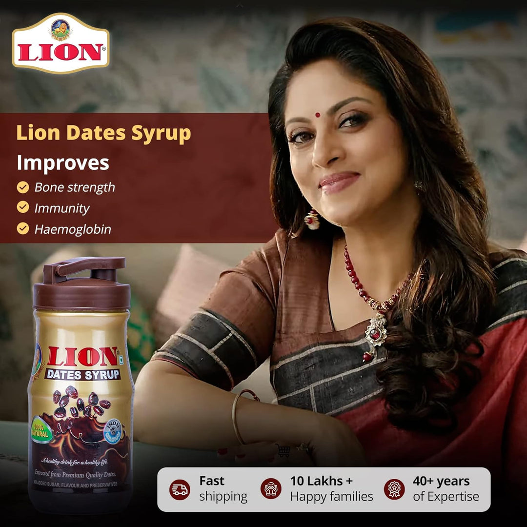 Lion Dates Syrup | No Added Sugar & Preservatives | Organic & Healthy Syrup for Milk, & kids