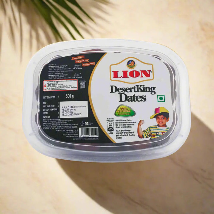 Desert King Dates 500g – Premium Omani Dates | Naturally Sweet & Nutritious - Lion Dates