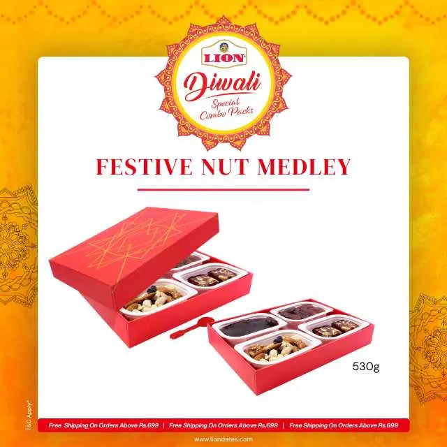 Festive Nut Medley – Delicacy Dates, Halwa & Mixed Nuts - Lion Dates