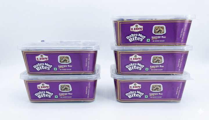 Dates Nut Bites 80 Pcs - (16 Pcs X 5 Box)