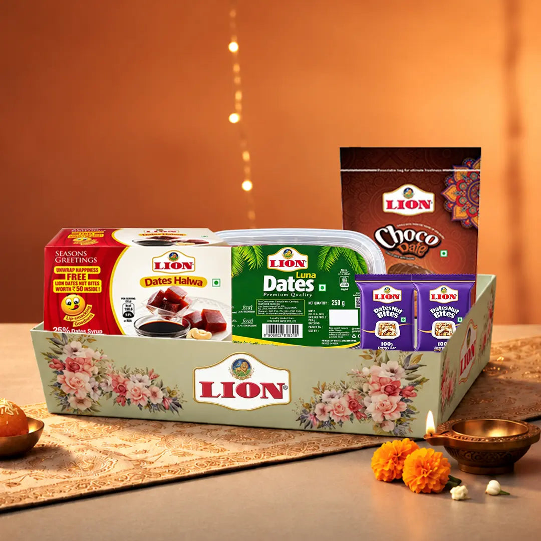 Lion Dates Wellness Combo | Dates, Mixed Nuts & Chocodates