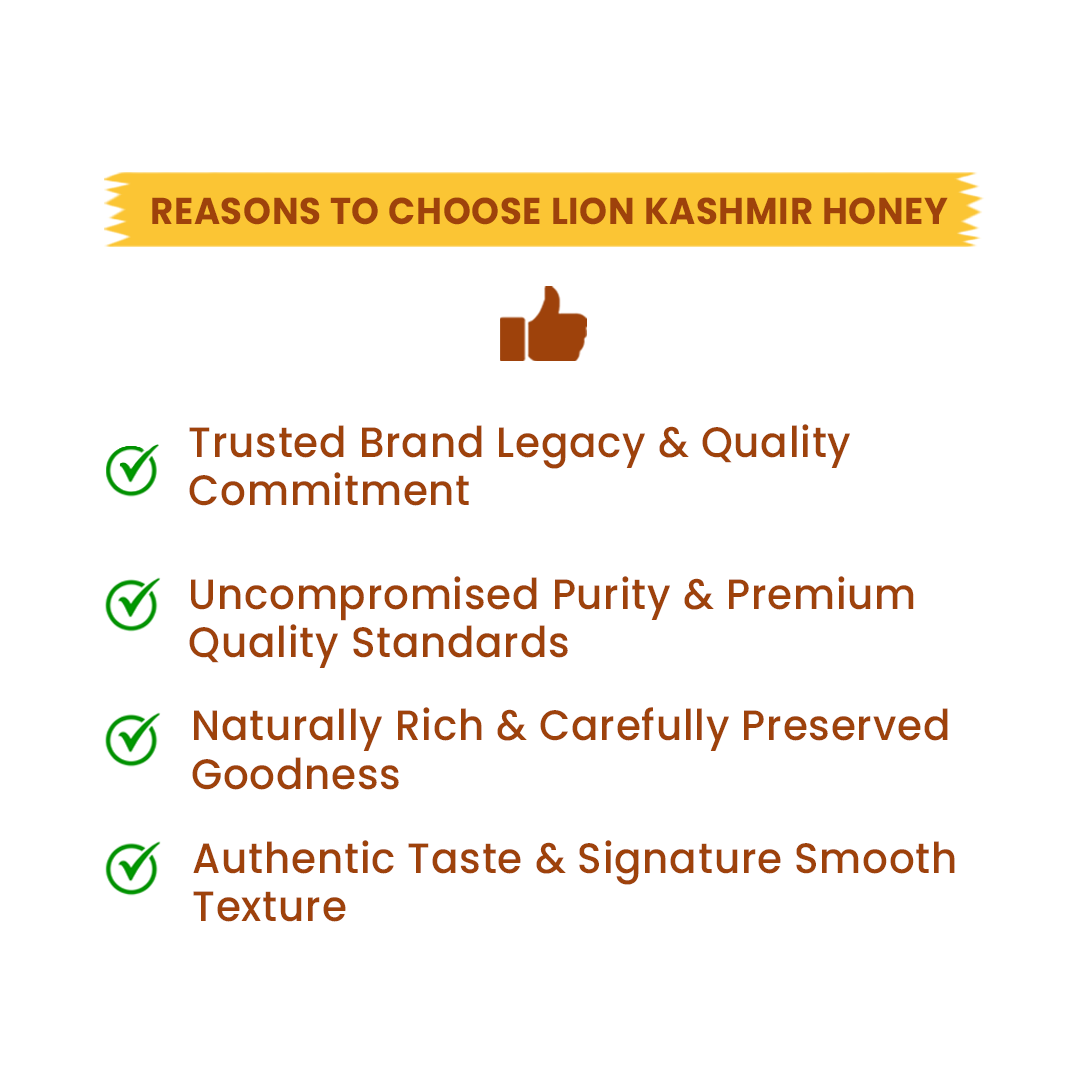 Lion Kashmir Honey - 1.2kg (1kg + 200g Free)