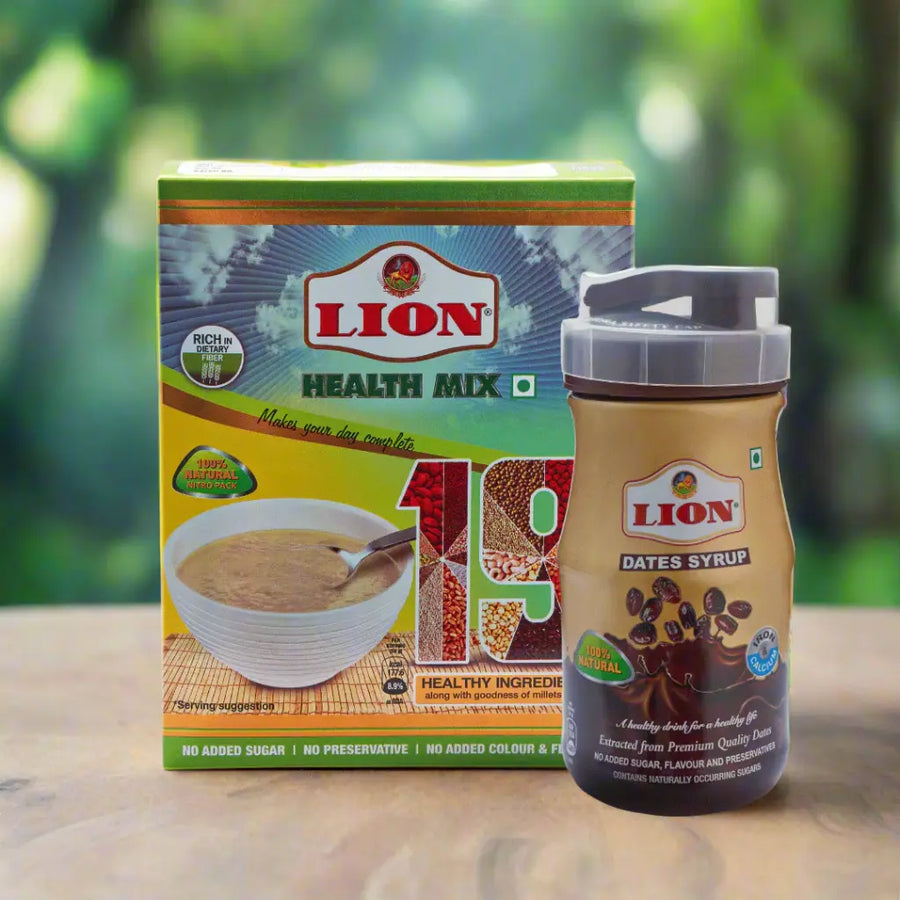 Healthy Combo - Lion Health Mix (500g) & Dates Syrup (1kg) - Lion Dates