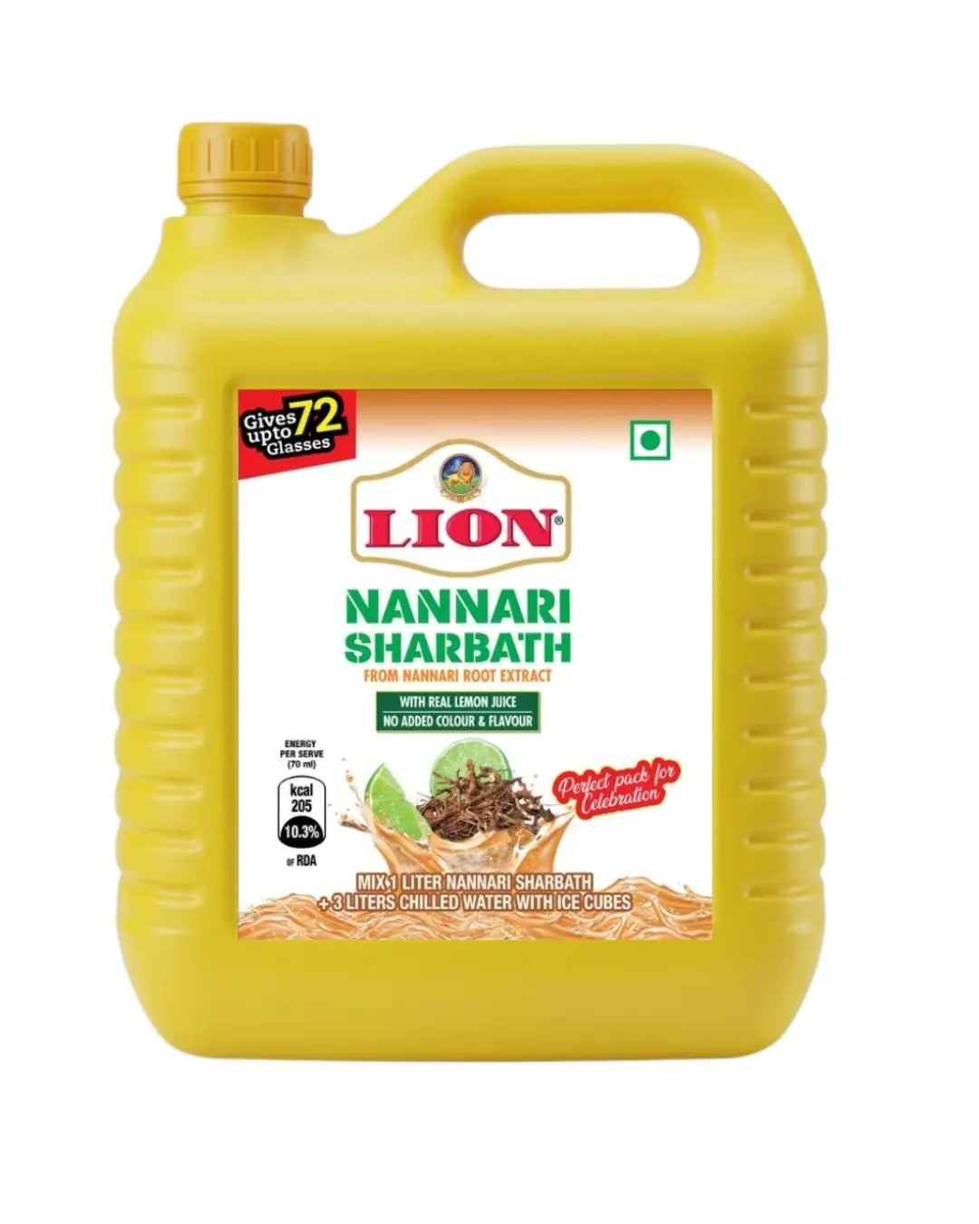 Lion Nannari Sharbat 5L – Herbal Drink Syrup – Lion Dates