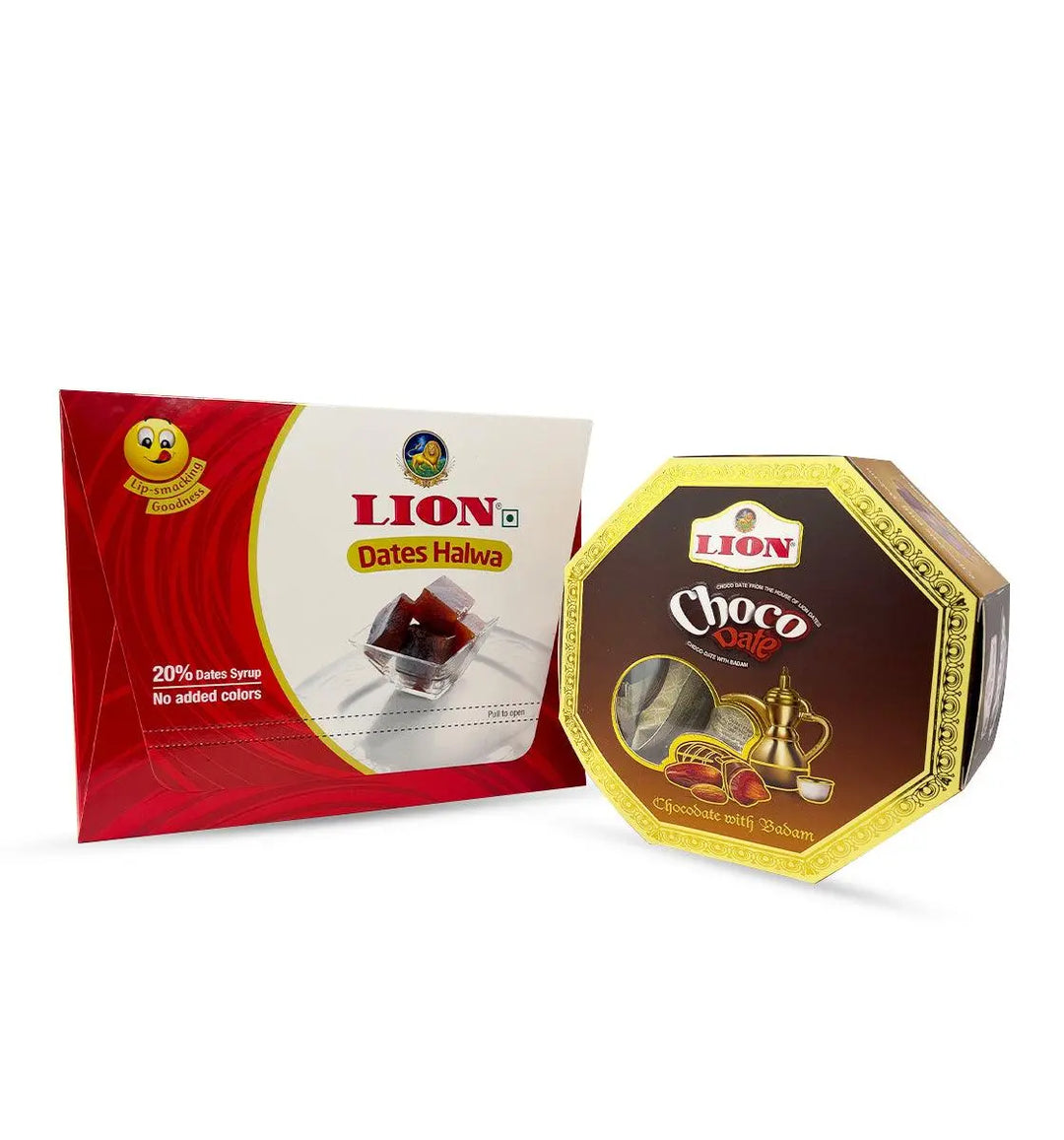 Lion Dates Halwa 800gm & Lion Chocodate with Badam 250gm