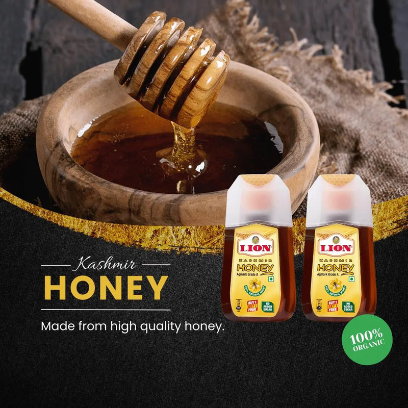 Lion Kashmir Honey | Pure Kashmir Honey 1+1 (500gm)