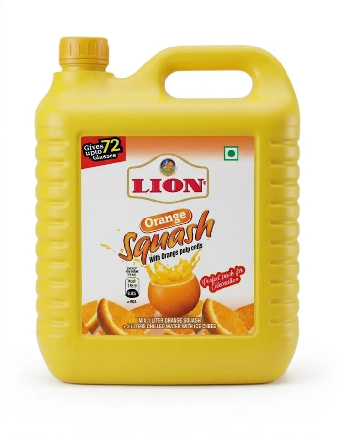 Lion Orange Squash Syrup 5L - Lion Dates