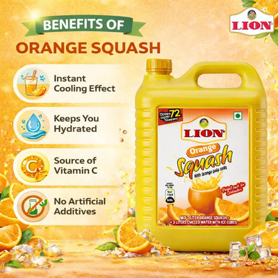 Lion Orange Squash Syrup 5L - Lion Dates