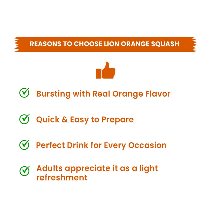 Lion Orange Squash Syrup 5L - Lion Dates