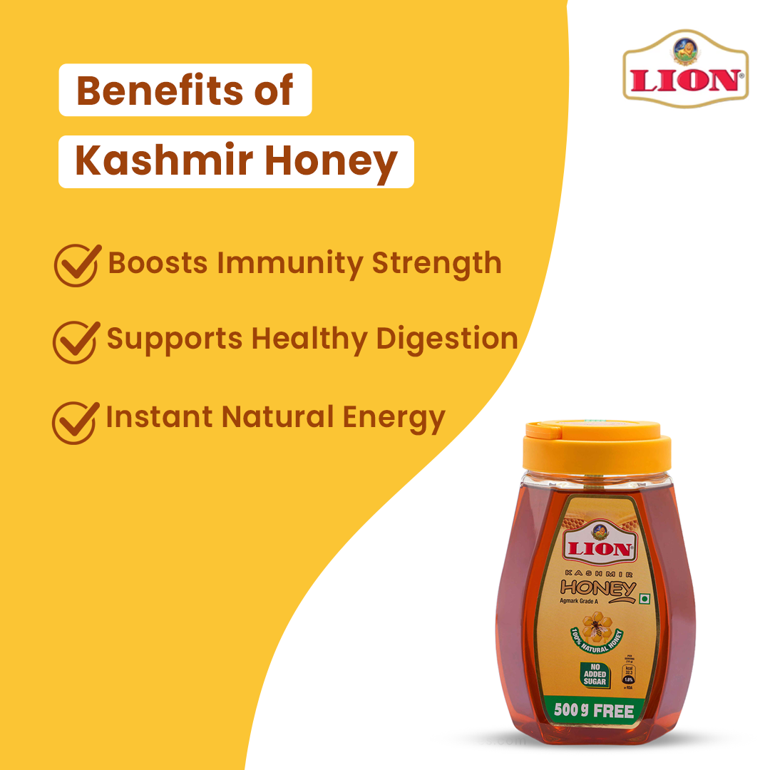Lion Kashmir Honey - Buy 1Kg & Get 500gms FREE